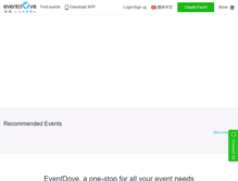 Tablet Screenshot of eventdove.com